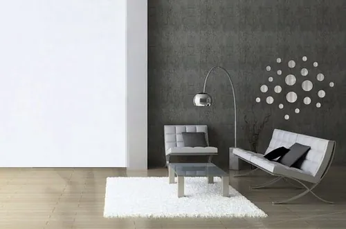 Sala de estar minimalista con luz natural — fotografía de referencia